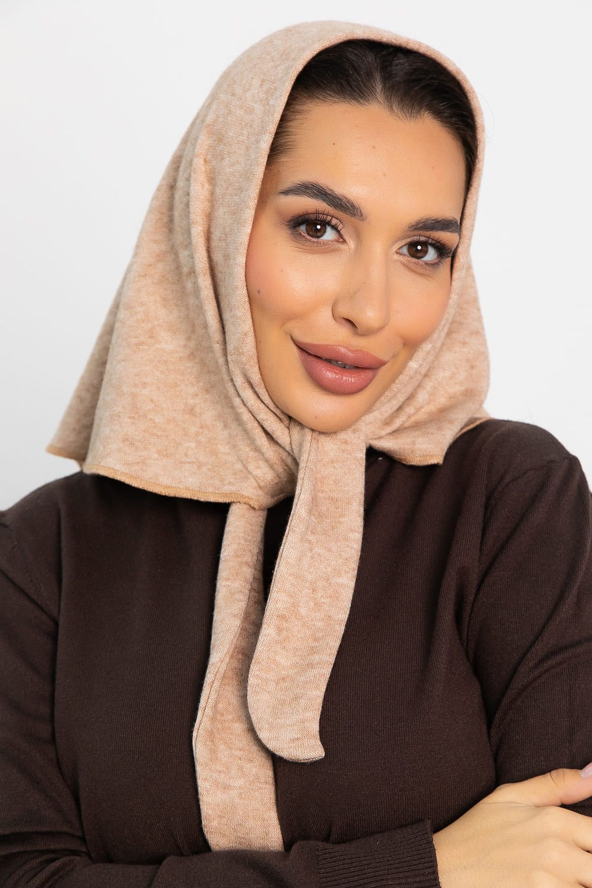 Косынка с завязками (бежевая) КЗВ1-23М