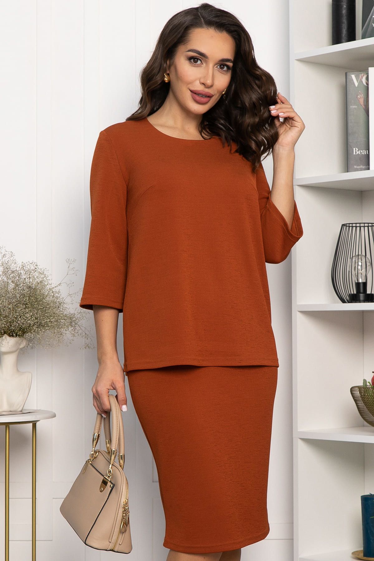 Костюм трикотажный Джуди (терракот) К14341-10М