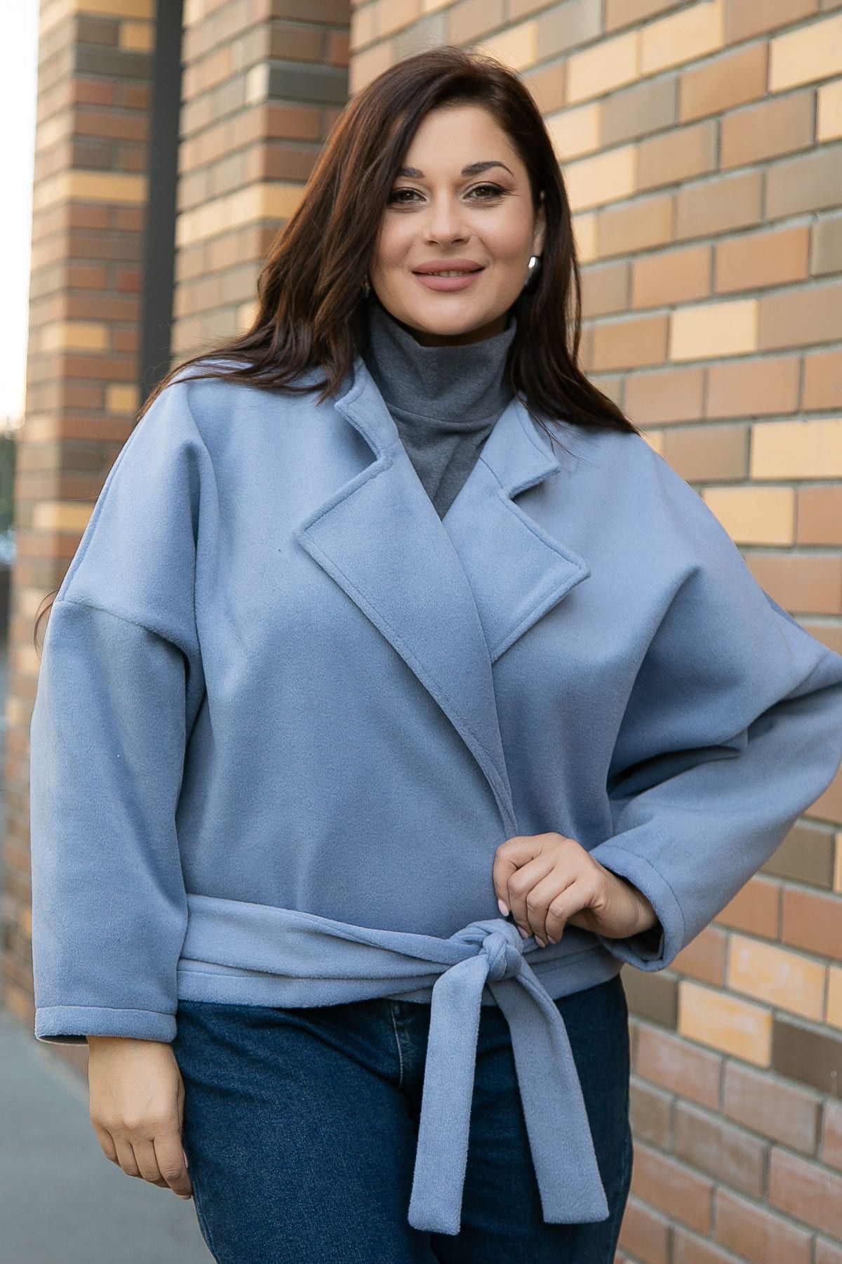 Пальто укороченное Хайт (джинс) Б14338-7М