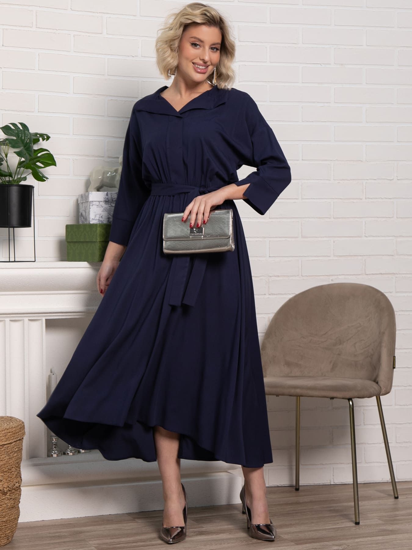 Платье Лорита (темно-синее) П15098-16М