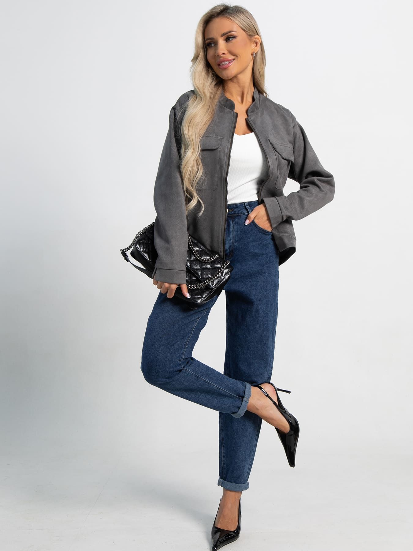 Бомбер Александра (графит) Б15302-2М