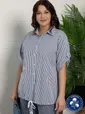 Блуза Лияна (сине-белая) Б15950-4М