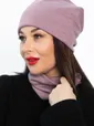 Комплект шапка шестиклинка и снуд (ягодный) ШШС1-23М