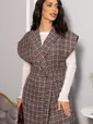 Жилет костюмный из твида Жюлли (кофе) Б14489-4М