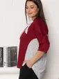Блуза Федерика (бордово-белая) Б14997-18М