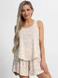 Костюм домашний с шортами Мила (бежево-розовый) К15214-1М