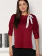 Блуза Федерика (бордово-белая) Б14997-18М