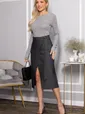 Юбка на запах Селеста (темно-серая) Ю14500-19М