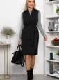 Костюм с юбкой Окси (черный) К14364-8М