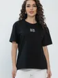 Футболка Аника (черная/коты) Б13494-20М