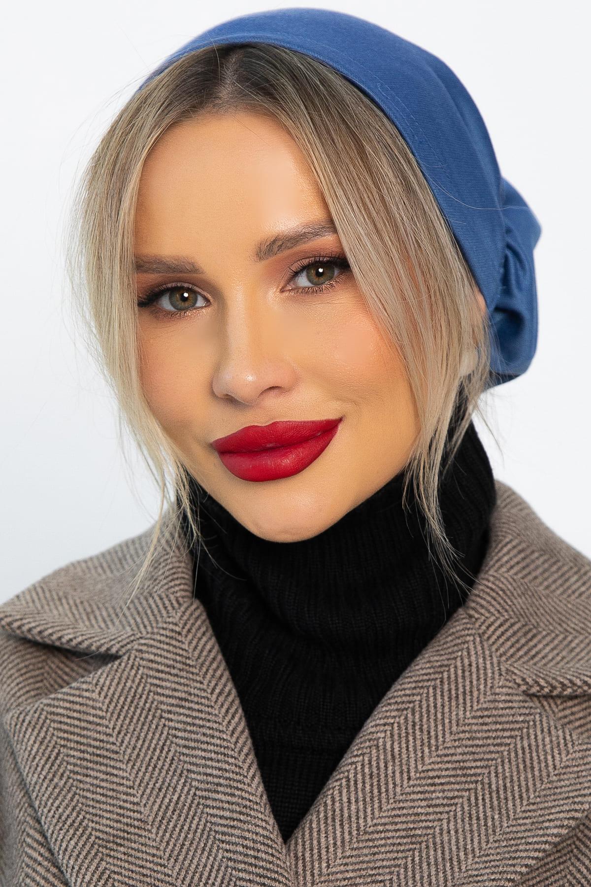 Чалма с резинкой (пепельно-синяя) ЧР3-23М