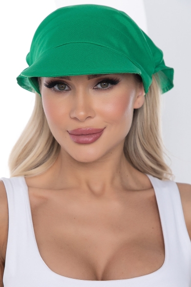 Косынка с козырьком на резинке (зеленая) ККР11
