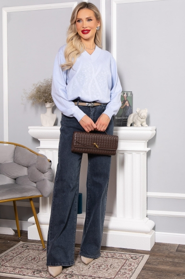 Джемпер хлопковый Карамелька (голубой) Б14627-4М