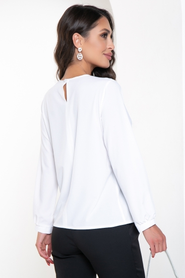 Блуза "Мара" (черное кружево на белом) Б2583