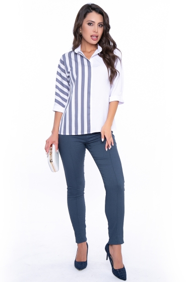 Блуза "Лозанна" (серая полоска) Б2790