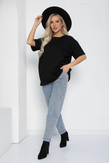 Блуза Альба (черная) Б12601-20