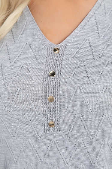 Блуза Капель (светло-серая) Б12837-18М