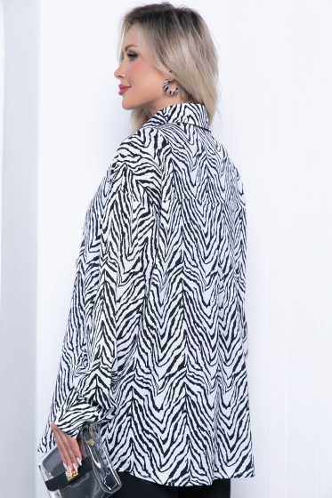 Рубашка "Лорин" (блэк энд вайт) Б7084