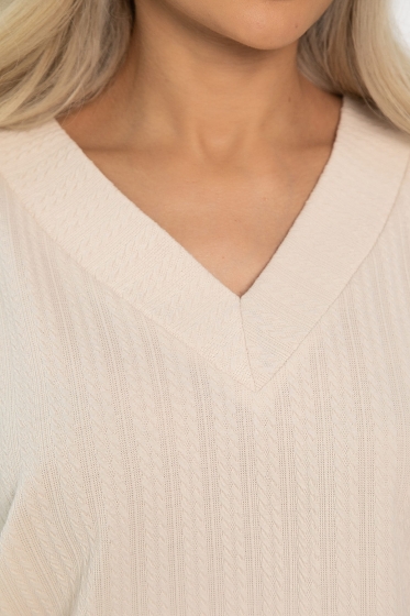 Джемпер трикотажный Джорджина (бежевый) Б14246-12М